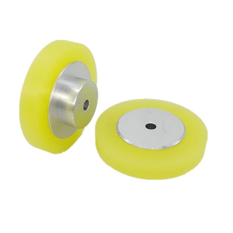 CALT 2PCS Industrial Encoder Meter Measuring Roller Rubber Wheel Wear-resistant non-slip Polyurethane Synchronizer Wheel for Rotary Encoder Marking Machine Inkjet Printer (Diameter 68mm(hole diameter 6mm)) - Image 1